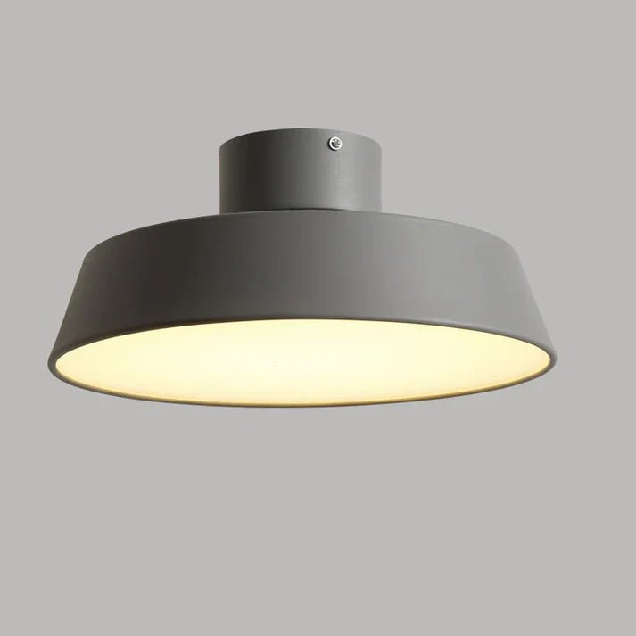 Okrągła lampa sufitowa z trójkolorowym oświetleniem LED - Szary