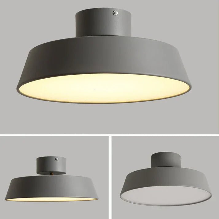Okrągła lampa sufitowa z trójkolorowym oświetleniem LED - Biały