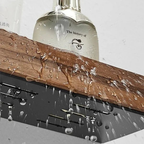 Półka ścienna z drewnianym wykończeniem - Jasnobrązowy