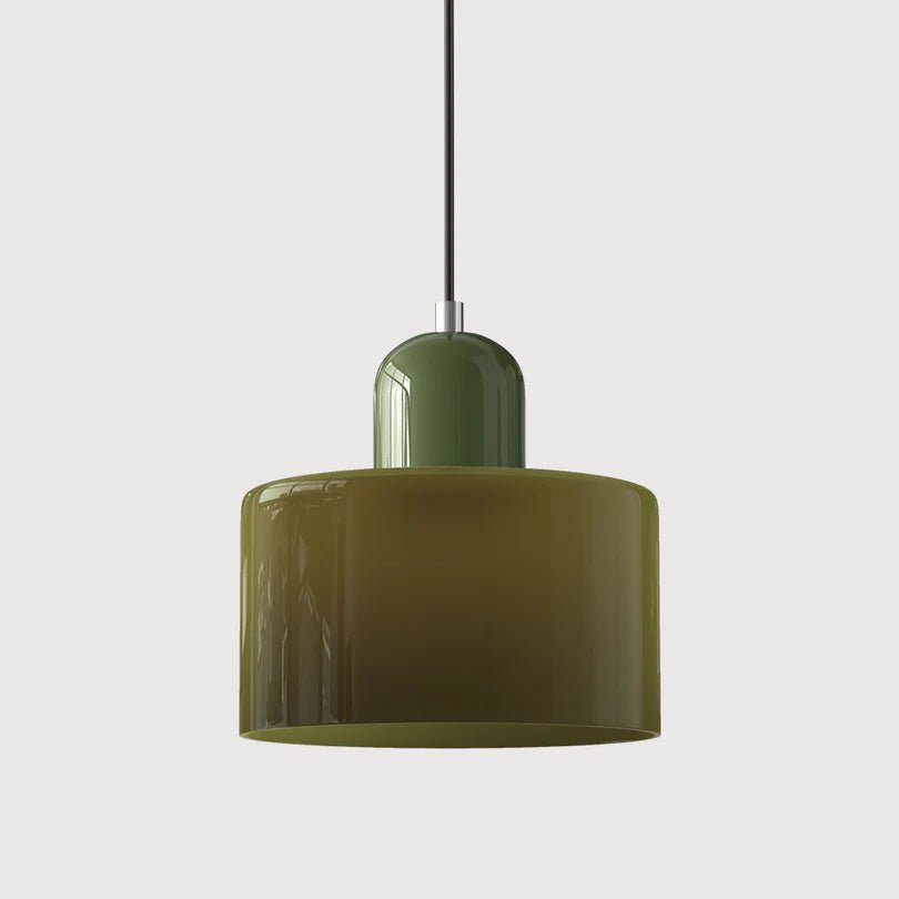 Szklana Lampa Wisząca - Zielony matowy