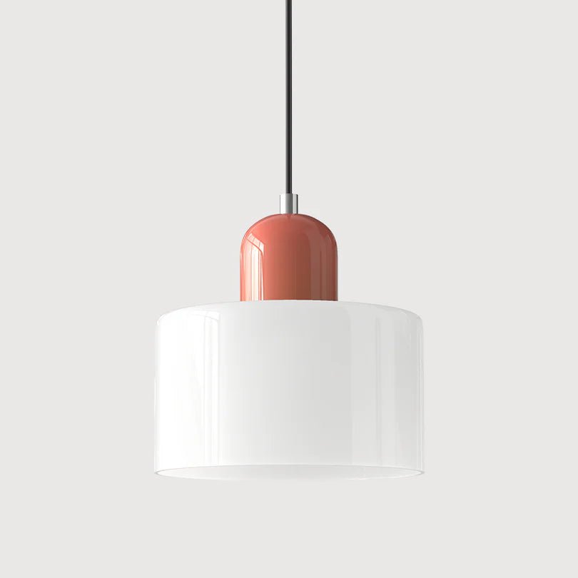 Szklana Lampa Wisząca - Biały