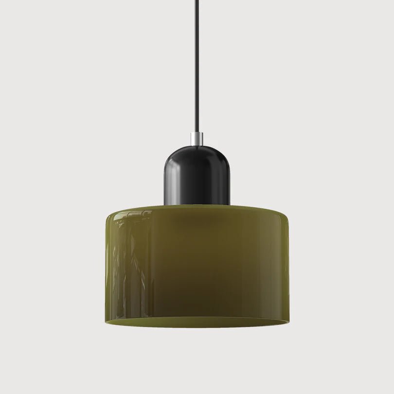 Szklana Lampa Wisząca - Zielony matowy