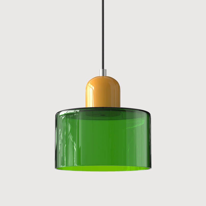 Szklana Lampa Wisząca - Zielony