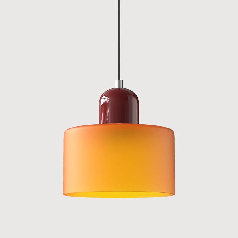 Szklana Lampa Wisząca - Pomarańczowy