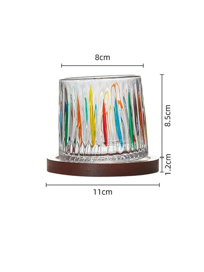 Szklanka z kolorowym wzorem - C