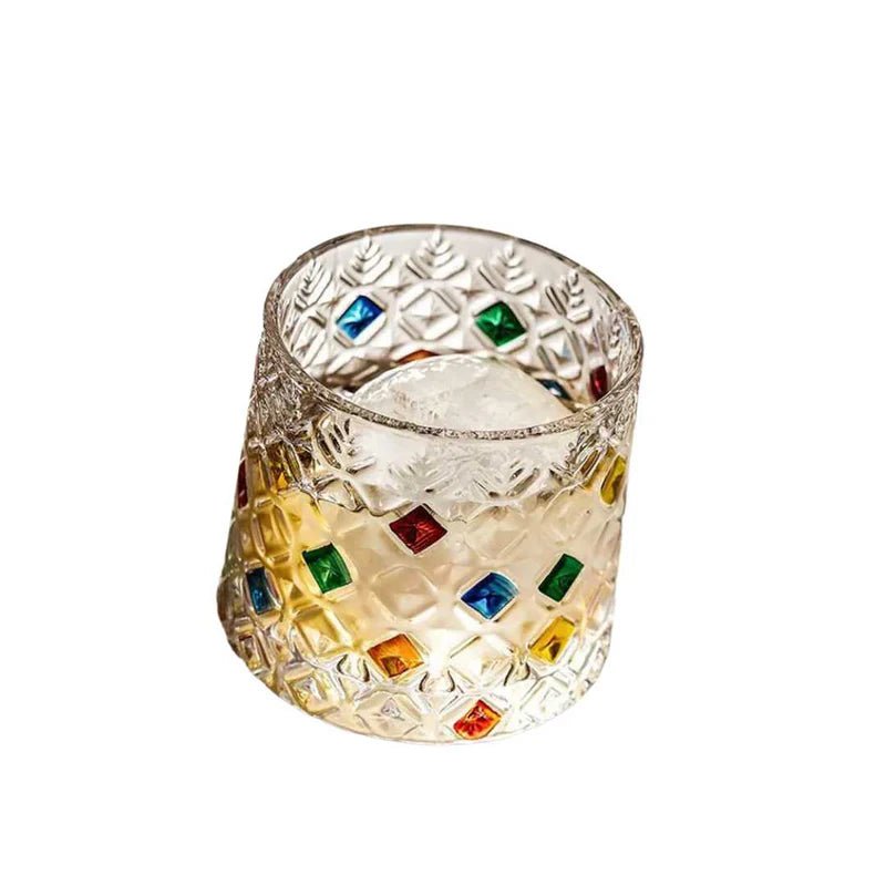 Szklanka z kolorowym wzorem - A