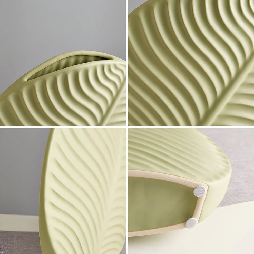 Wazon ceramiczny w stylu skandynawskim - Oliwkowy
