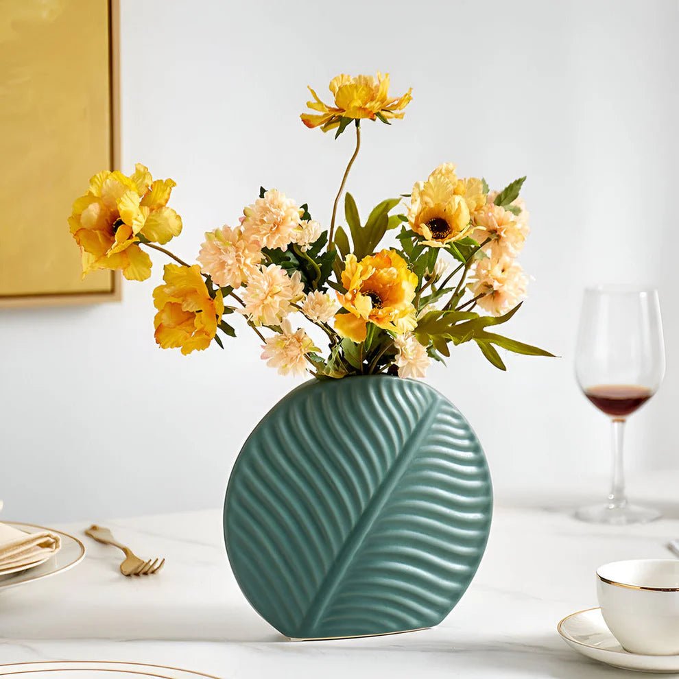 Wazon ceramiczny w stylu skandynawskim - Oliwkowy