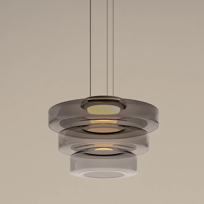 Warstwowa Lampa Wisząca ze Szkła