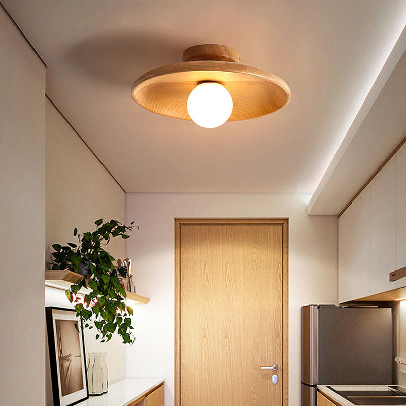 Lampa sufitowa drewno