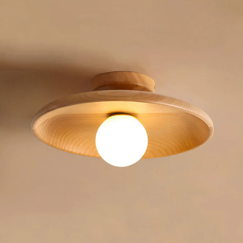 Lampa sufitowa drewno
