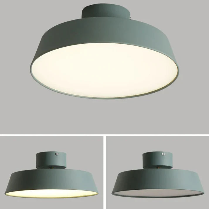 Okrągła lampa sufitowa z trójkolorowym oświetleniem LED