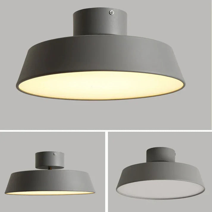 Okrągła lampa sufitowa z trójkolorowym oświetleniem LED