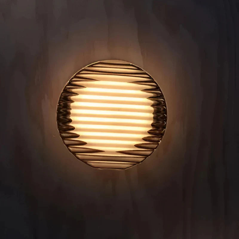 Lampa ścienna szkło i metal