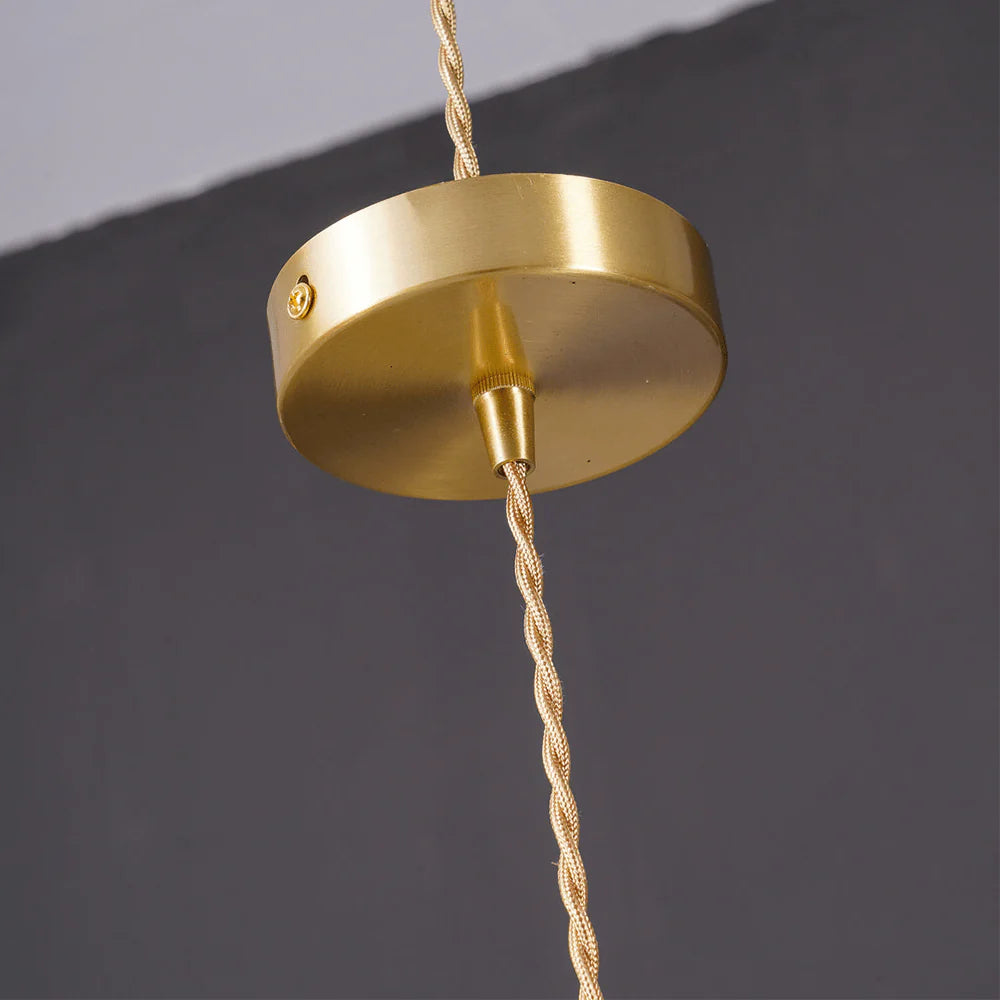 Szklana Lampa Wisząca z Kloszem w Kształcie Kwiatu