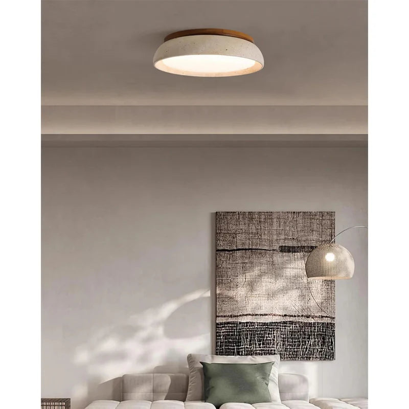 Lampa sufitowa trawertyn i akryl