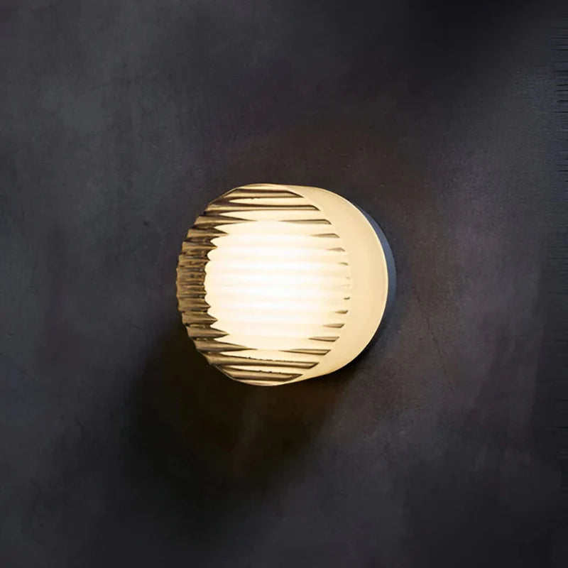 Lampa ścienna szkło i metal