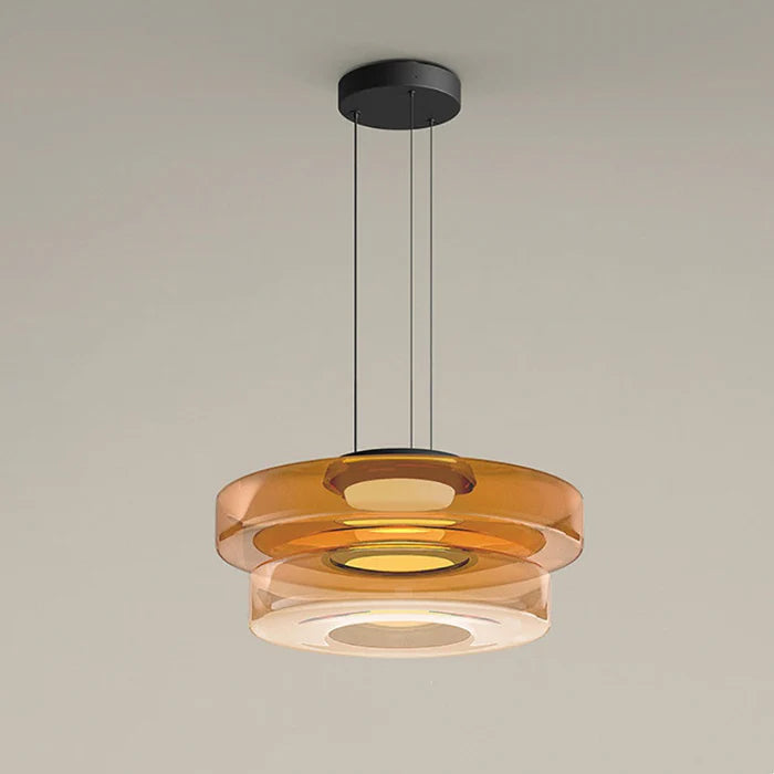 Warstwowa Lampa Wisząca ze Szkła