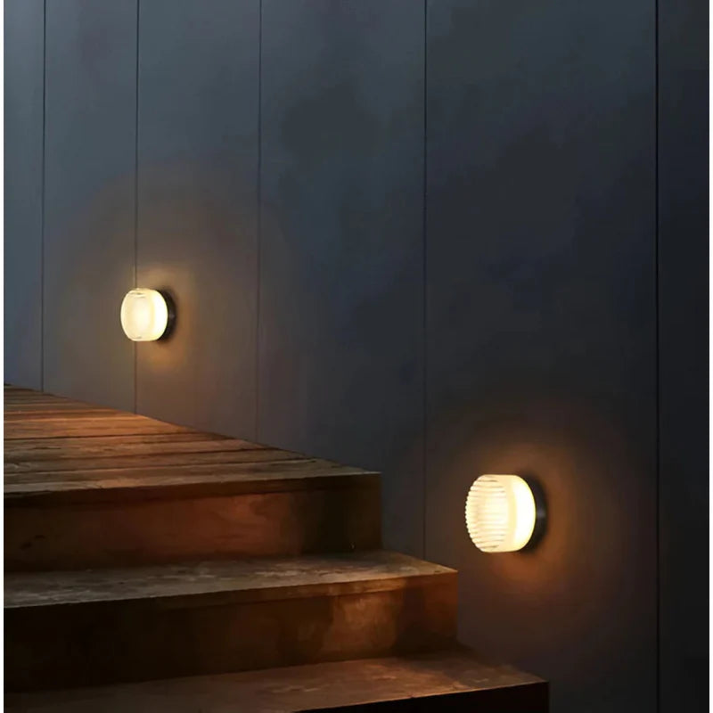 Lampa ścienna szkło i metal