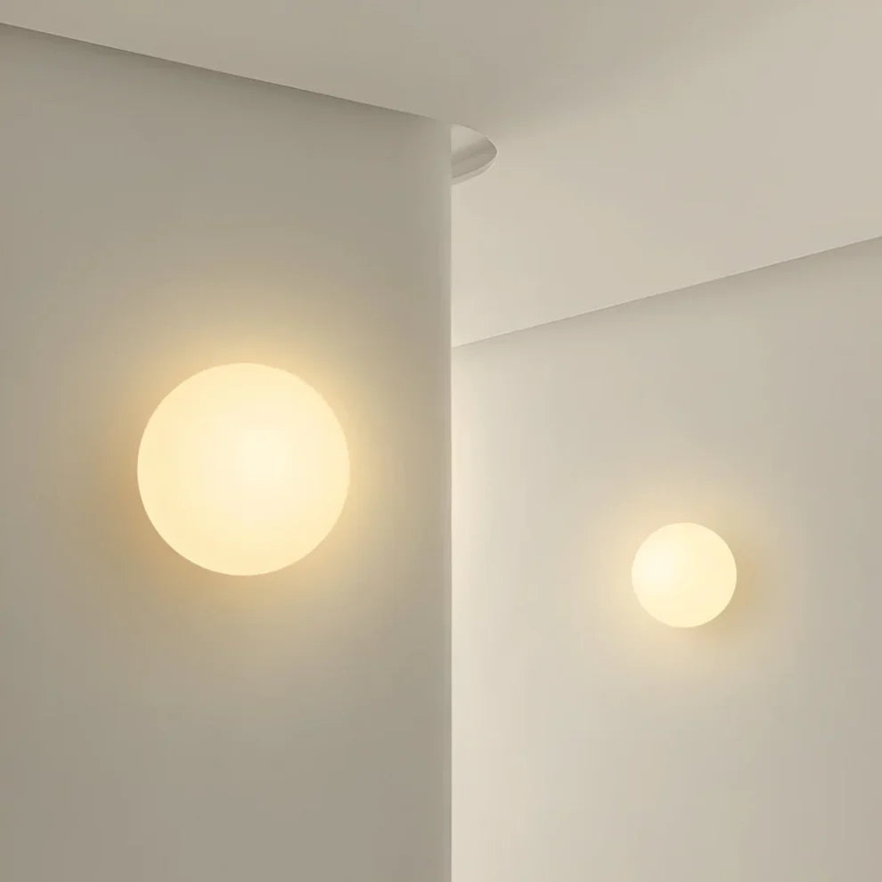 Okrągła lampa ścienna szklana LED