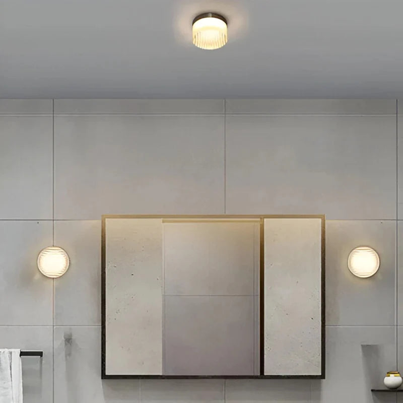 Lampa ścienna szkło i metal