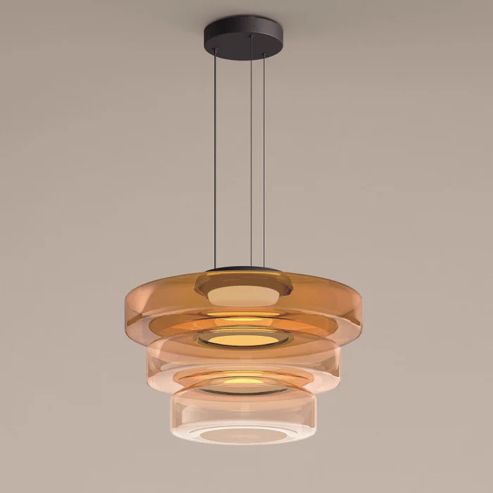 Warstwowa Lampa Wisząca ze Szkła
