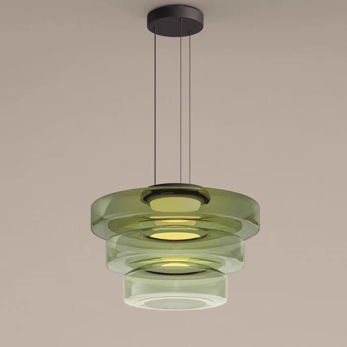 Warstwowa Lampa Wisząca ze Szkła