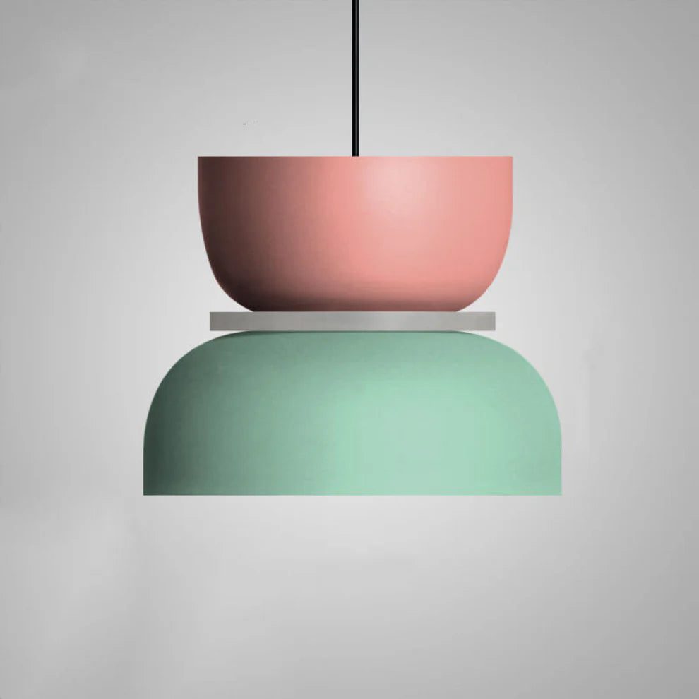 Lampa wisząca z aluminium o nowoczesnym, kontrastowym kształcie