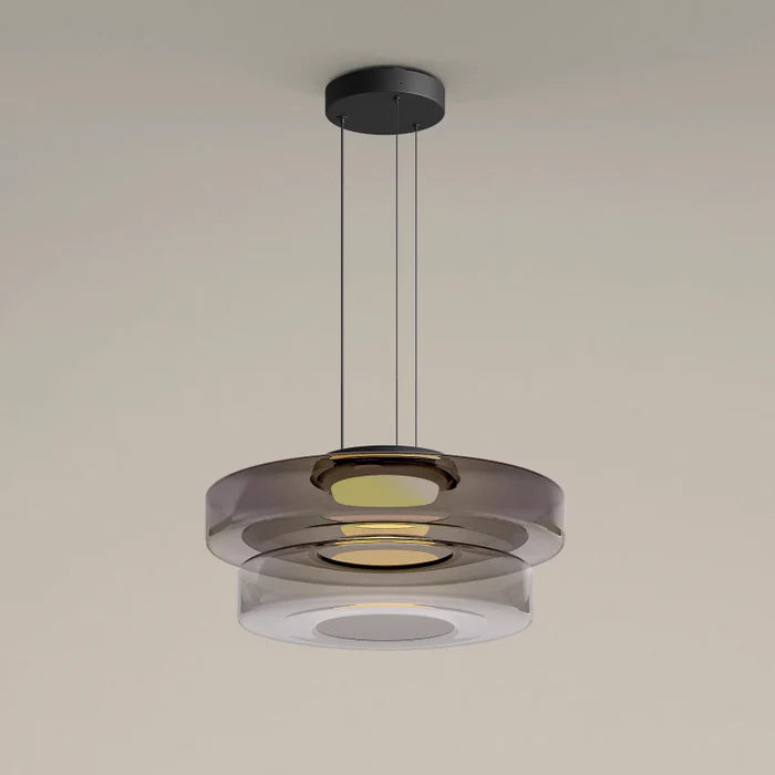 Warstwowa Lampa Wisząca ze Szkła