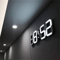 Zegar ścienny LED z tworzywa sztucznego