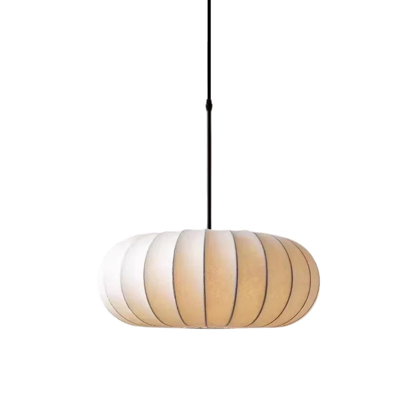 Lampa Wisząca z Metalu i Tkaniny