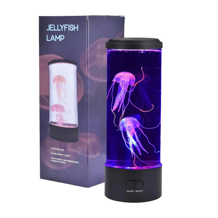 Dekoracyjna lampa z meduzami i oświetleniem LED