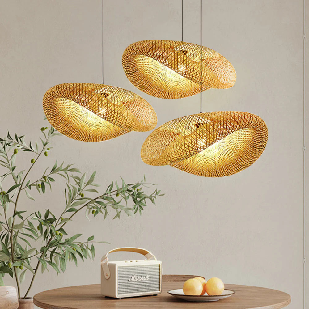 Lampa wisząca z bambusa