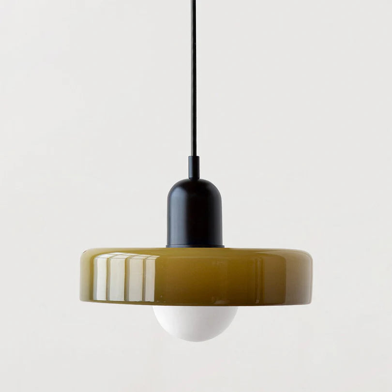 Lampa Wisząca ze Szkła i Metalu