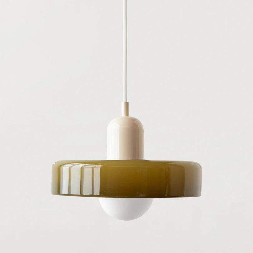 Lampa Wisząca ze Szkła i Metalu