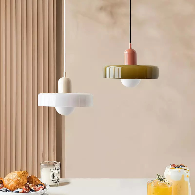Lampa Wisząca ze Szkła i Metalu