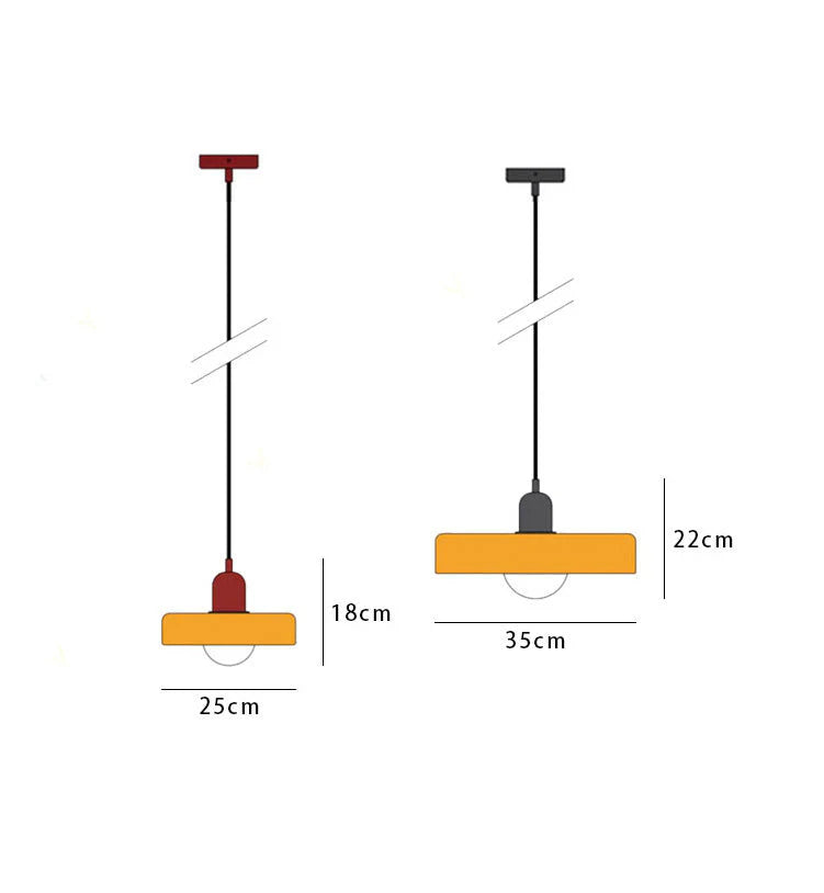 Lampa Wisząca ze Szkła i Metalu