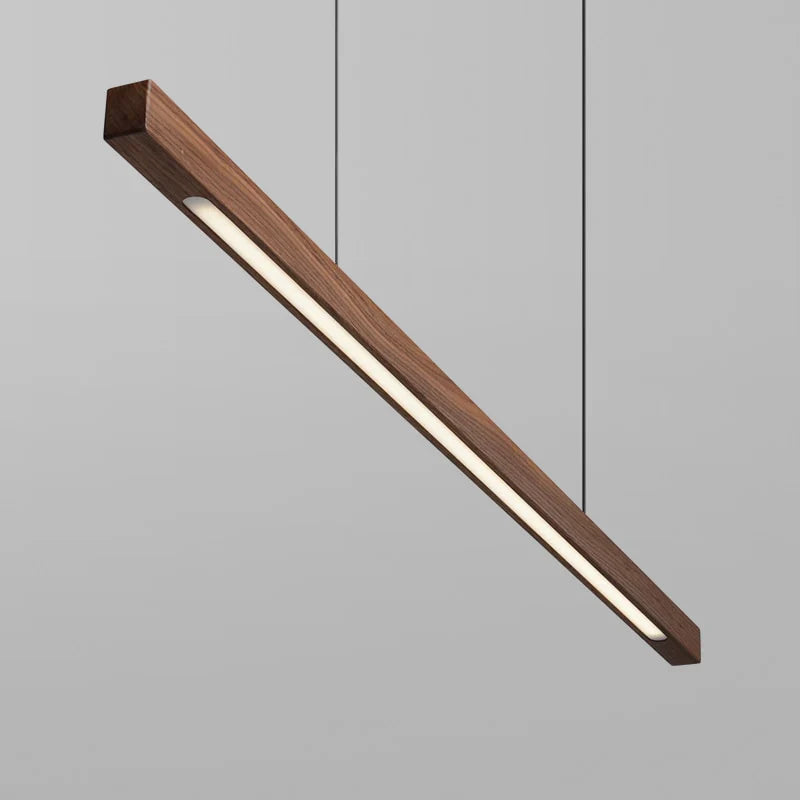 Lampa Wisząca Drewniana o Prostej Formie