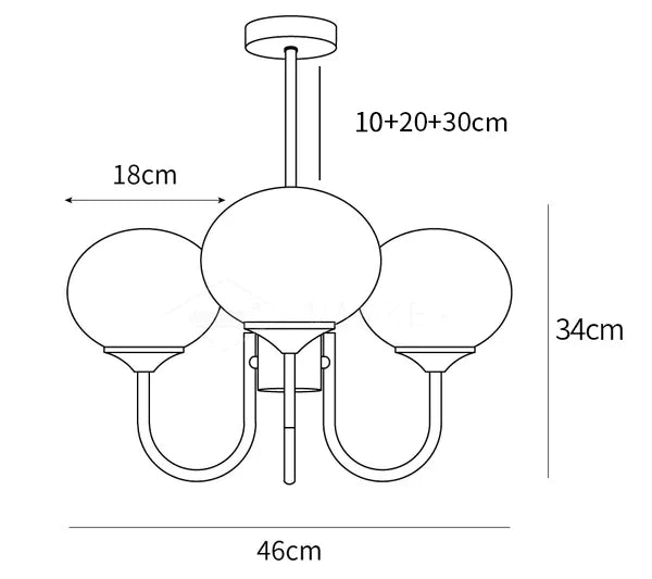 Lampa Sufitowa ze Szkła i Metalu
