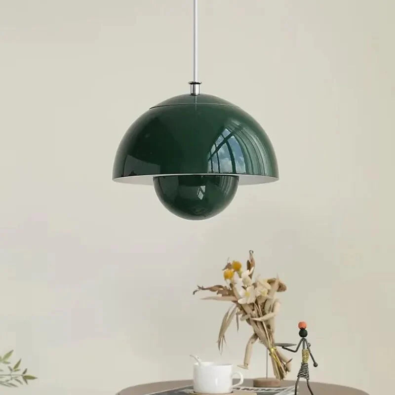 Skandynawska lampa wisząca LED w stylu kwiatowym