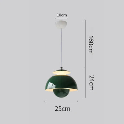 Skandynawska lampa wisząca LED w stylu kwiatowym