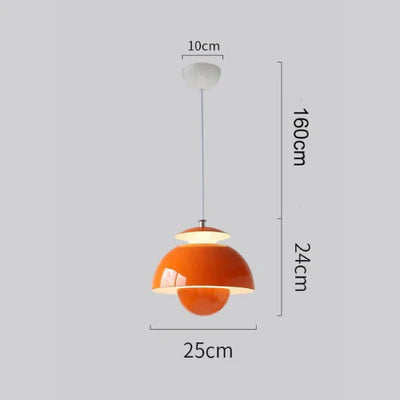 Skandynawska lampa wisząca LED w stylu kwiatowym