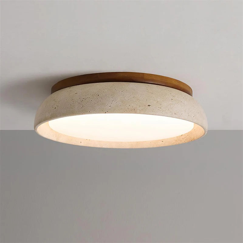 Lampa sufitowa trawertyn i akryl