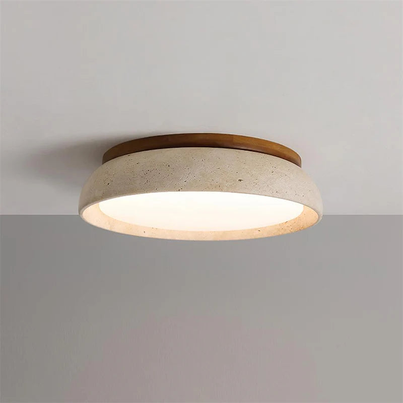 Lampa sufitowa trawertyn i akryl