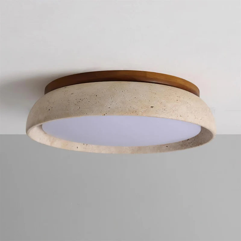 Lampa sufitowa trawertyn i akryl