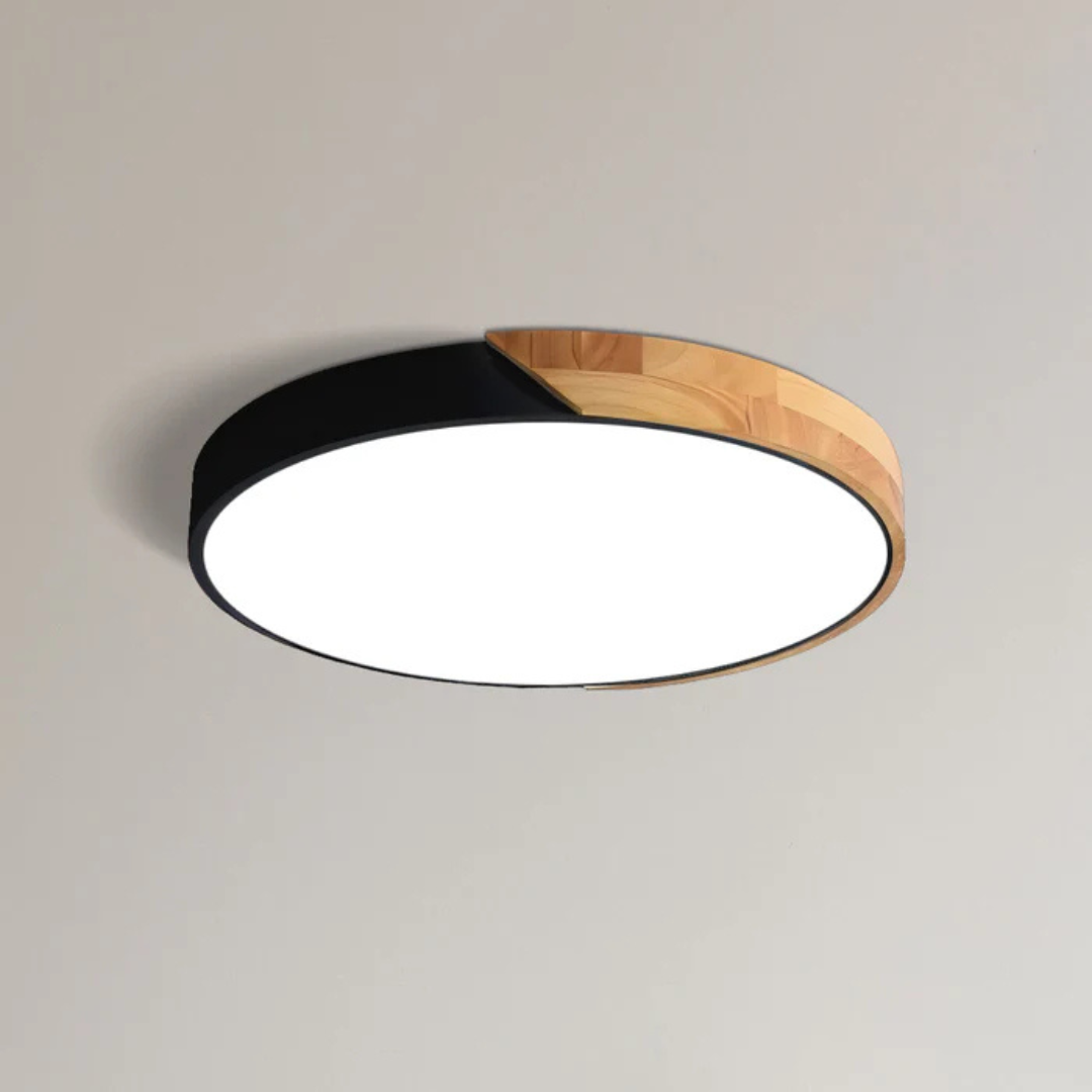Drewniana Lampa Sufitowa LED – Minimalistyczny Styl Skandynawski