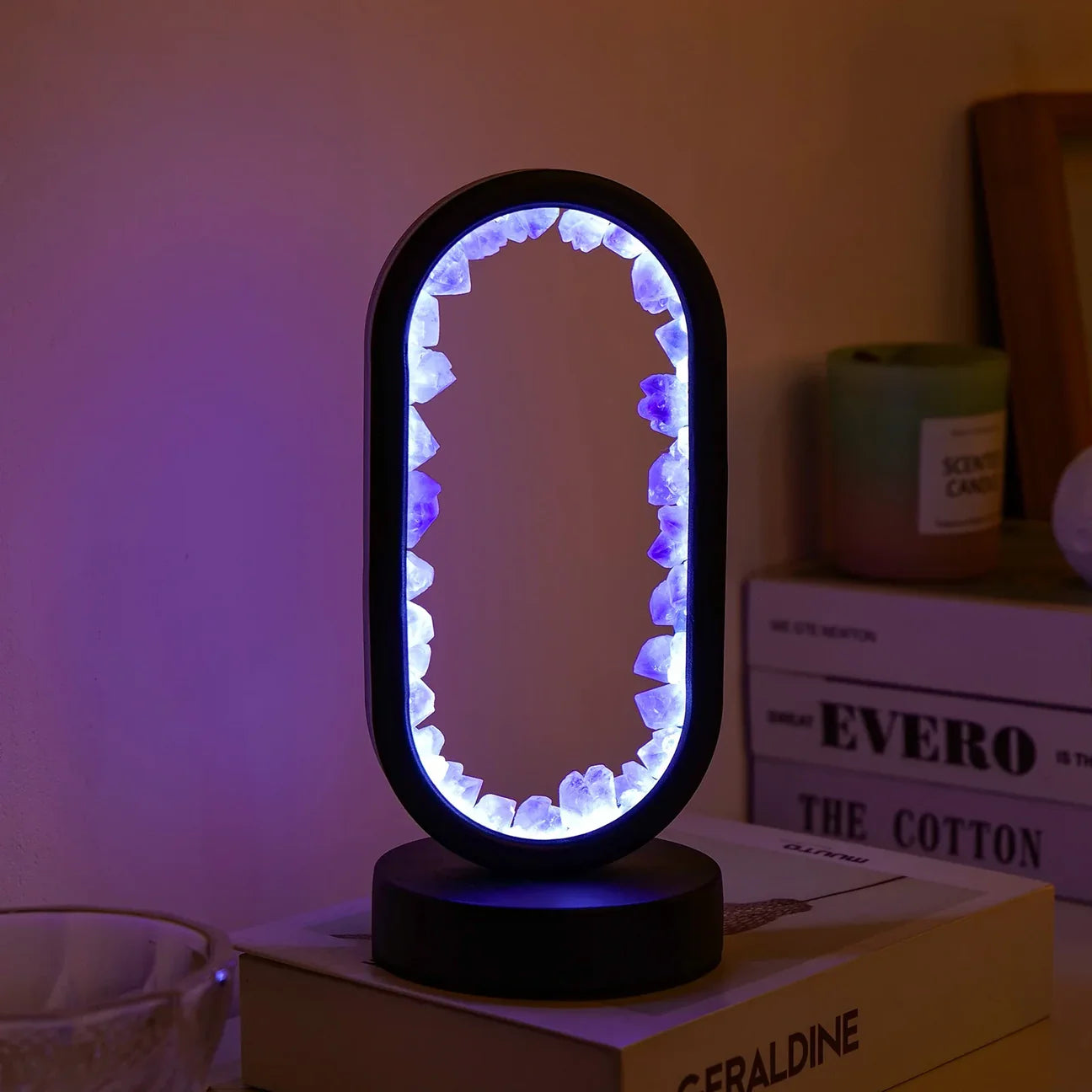 Lampa dekoracyjna z ametystem – akcent świetlny do wnętrz