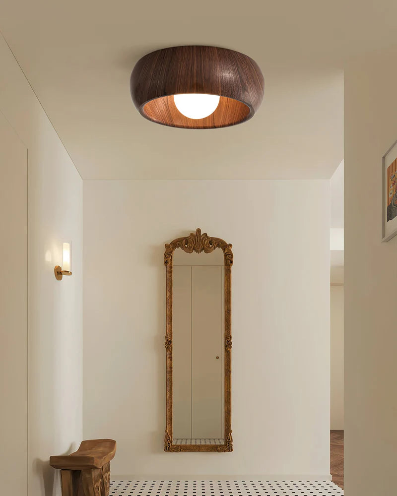 Lampa sufitowa szkło i metal