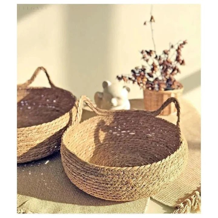 Bambusowe legowisko dla kota/małego psa – Forma „donut”, spód z przyczepnością - 35cm x 13cm