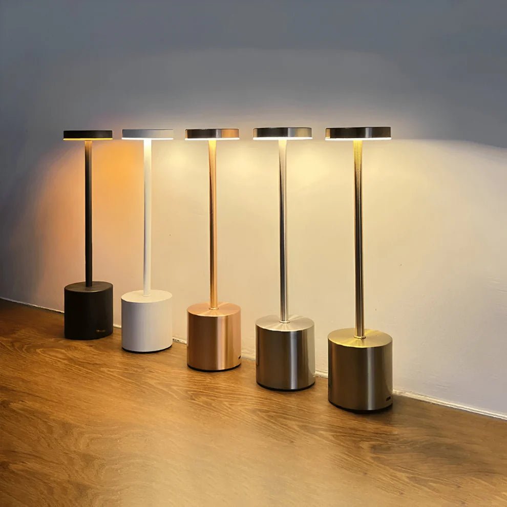 Bezprzewodowa lampa stołowa – Styl retro – Ładowanie USB - Biały